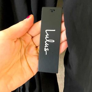 Lulus Black Wrap Dress Long Sleeve Size Small New W/ Tags